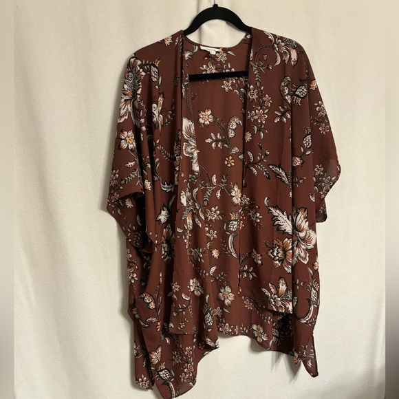 Maurices Floral🌹 Print Open Front Kimono one size medium - Picture 3 of 6